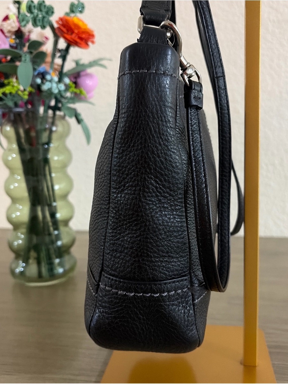 Coach Black Leather Hobo Tote Shoulder Bag - Picture 5 of 9